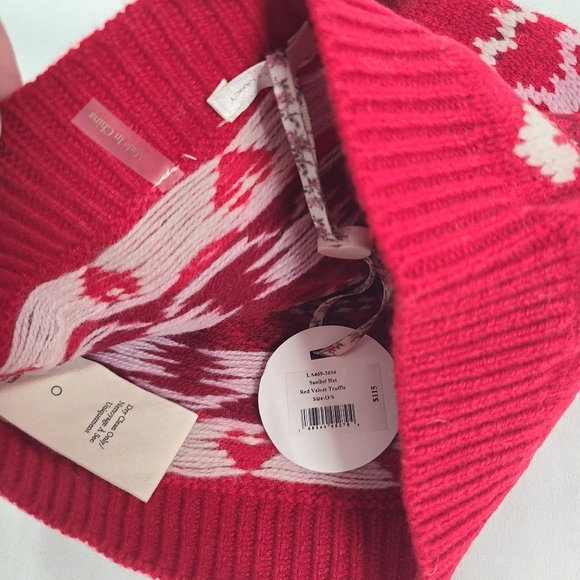 NWT Loveshackfancy Sanibel Hat Wool Red Velvet Truffle OS $115